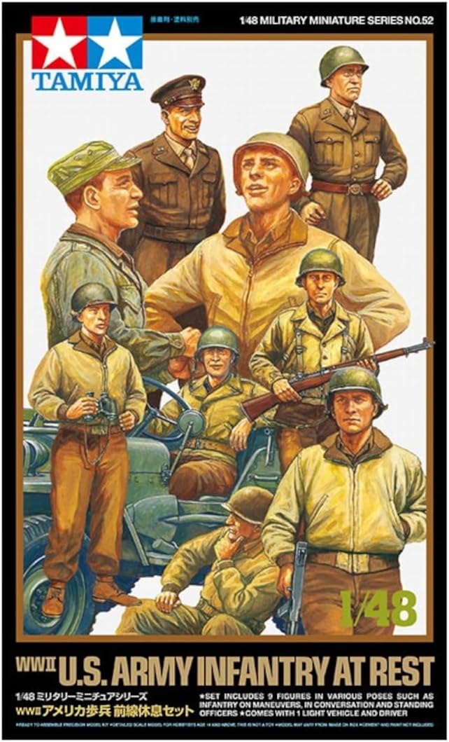 Tamiya 300032552-1:48 WWII US Willys Jeep mit Figuren-Set (9)