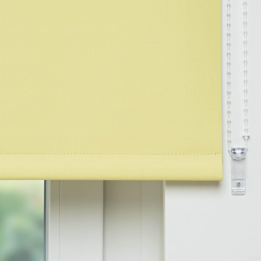 Liedeco® Rollo, Fenster Rollo, Kettenzug-Rollo / 122 x 180 cm (Breite x Höhe), gelb/Verdunkelnd, Abd