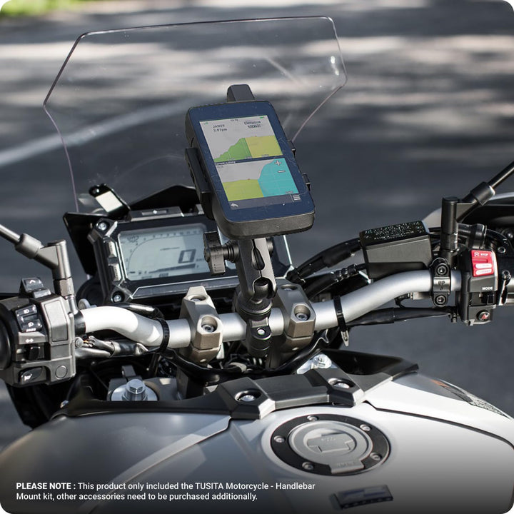 TUSITA Motorrad GPS Halterung Kompatibel mit Garmin Montana, Zumo XT GPS - Lenkerbasis mit Mittelgro