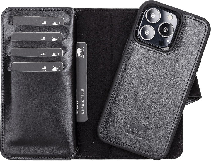 Solo Pelle Lederhülle kompatibel für iPhone 13 Pro Max in 6.7 Zoll abnehmbare Hülle (2in1) Harvard D