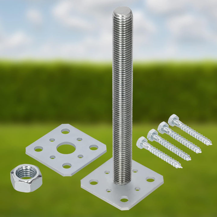 KOTARBAU® 4er Set Pfostenträger Höhenverstellbar - Montagestütze – 80 x 80 x 250 mm - Balkenschuh -