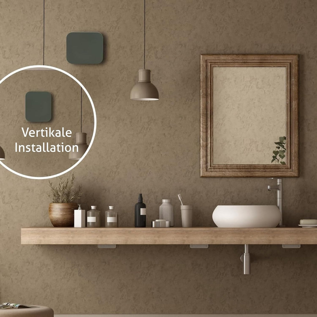 Turbionaire TREND 100 SDSG Abluftventilator, für Badezimmer, Küche, Wand/Decke, Frontplatte dunkles