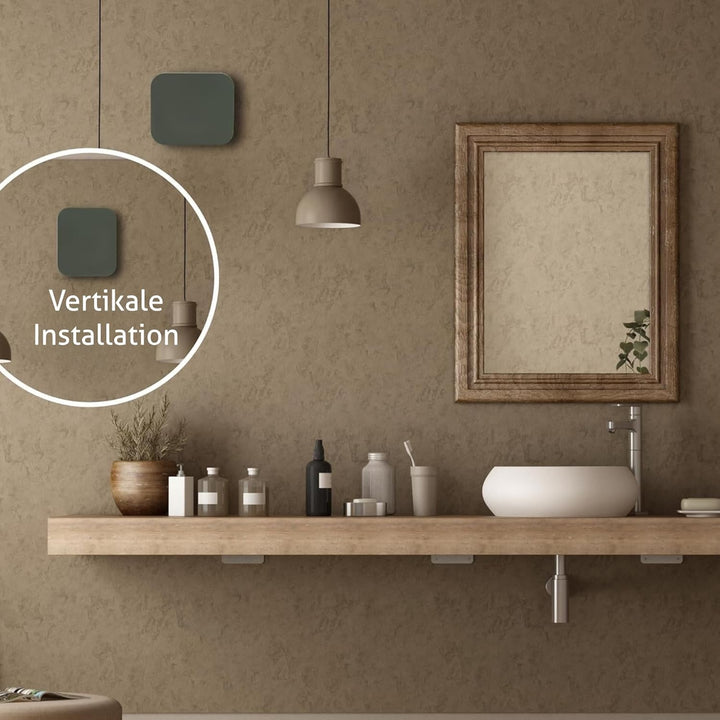 Turbionaire TREND 100 SDSG Abluftventilator, für Badezimmer, Küche, Wand/Decke, Frontplatte dunkles