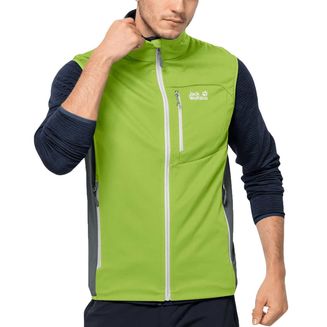 Jack Wolfskin Herren Highest Peak Vest M Weste S Spring Lime, S Spring Lime