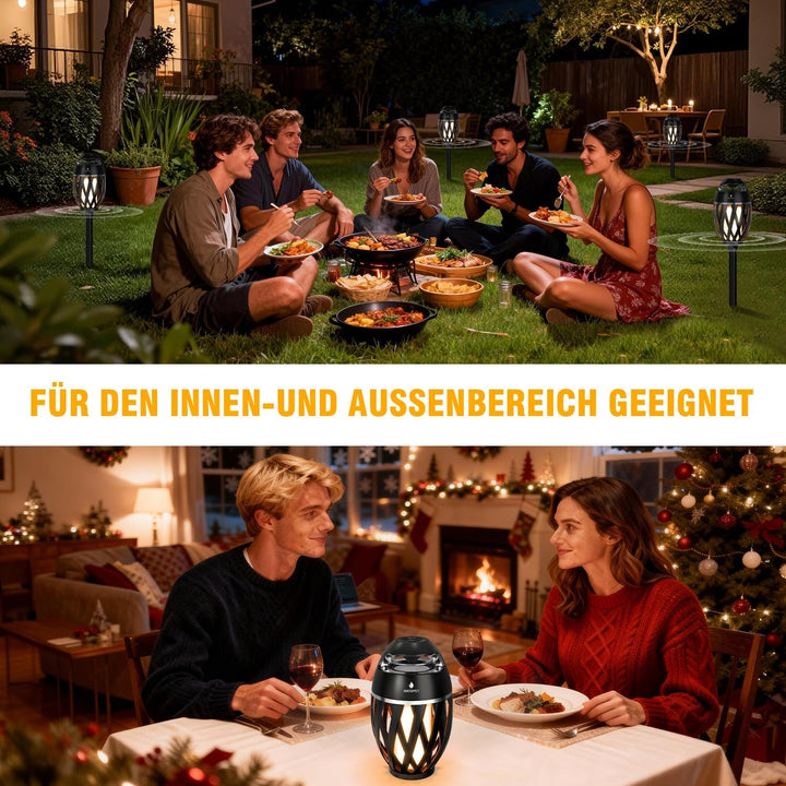 Verbesserte Multi-Sync-Lautsprecher mit Licht | Wasserdichte Outdoor-Lautsprecher mit Auto-Pairing |