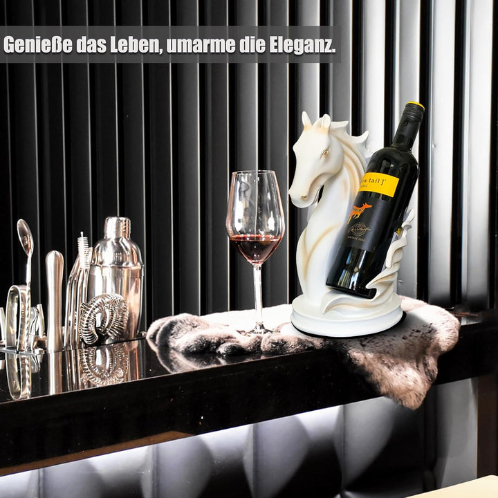 Weinflaschenhalter Weinregale Tischplatte Pferdestatue als Zuhause Küche Weinkeller Dekorative Aufbe