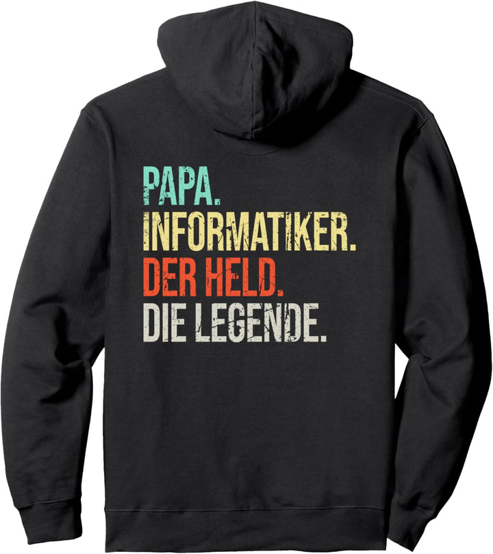 Informatiker Papa Legende Vater Vintage Spruch Pullover Hoodie