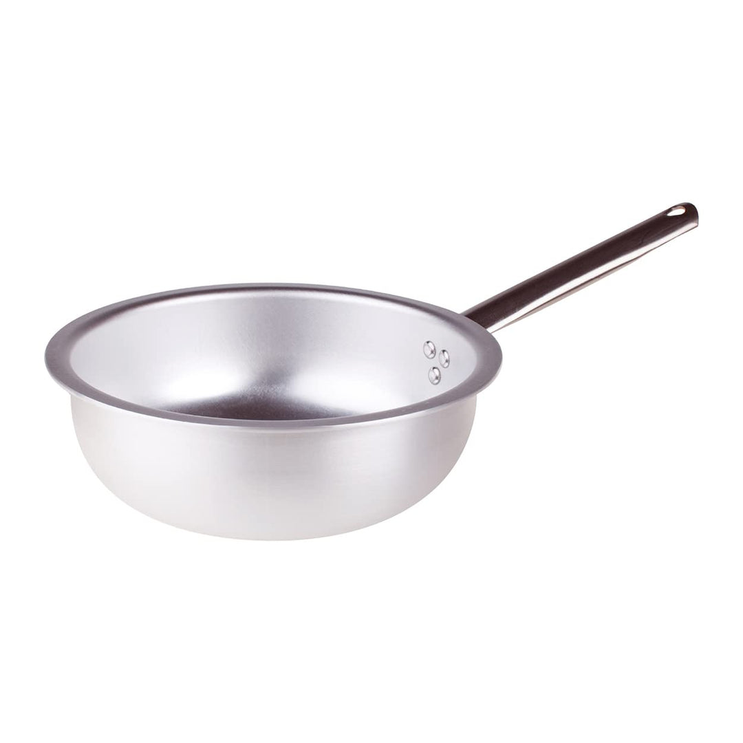 Pentole Agnelli Pfanne zum Wenden von Pasta und Risotto mit Rohrstiel, aus Aluminium 3 mm 20 cm, 20