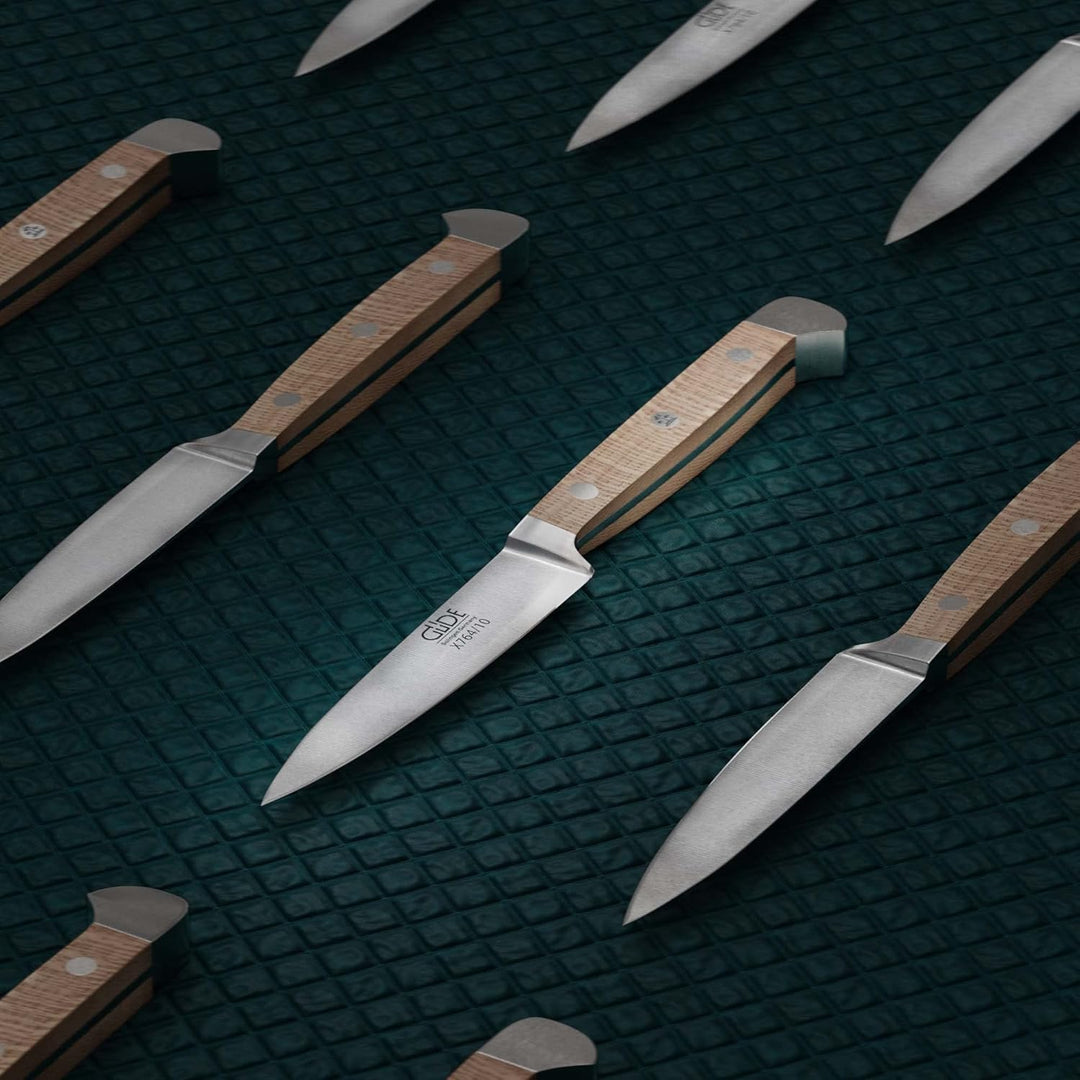 GÜDE Solingen - Spickmesser geschmiedet, 10 cm, Platanenholz, ALPHA PLATANE, Office Messer, Doppelkr