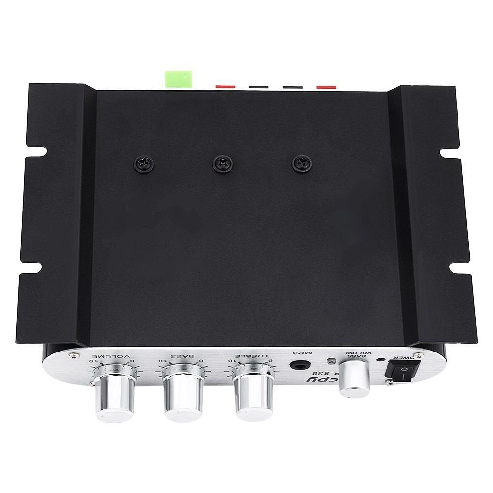 LEPY LP-838 Auto Channel Verstärker Stereo Subwoofer Audio Zubehör (Schwarz) mit DollaTek Led-Licht