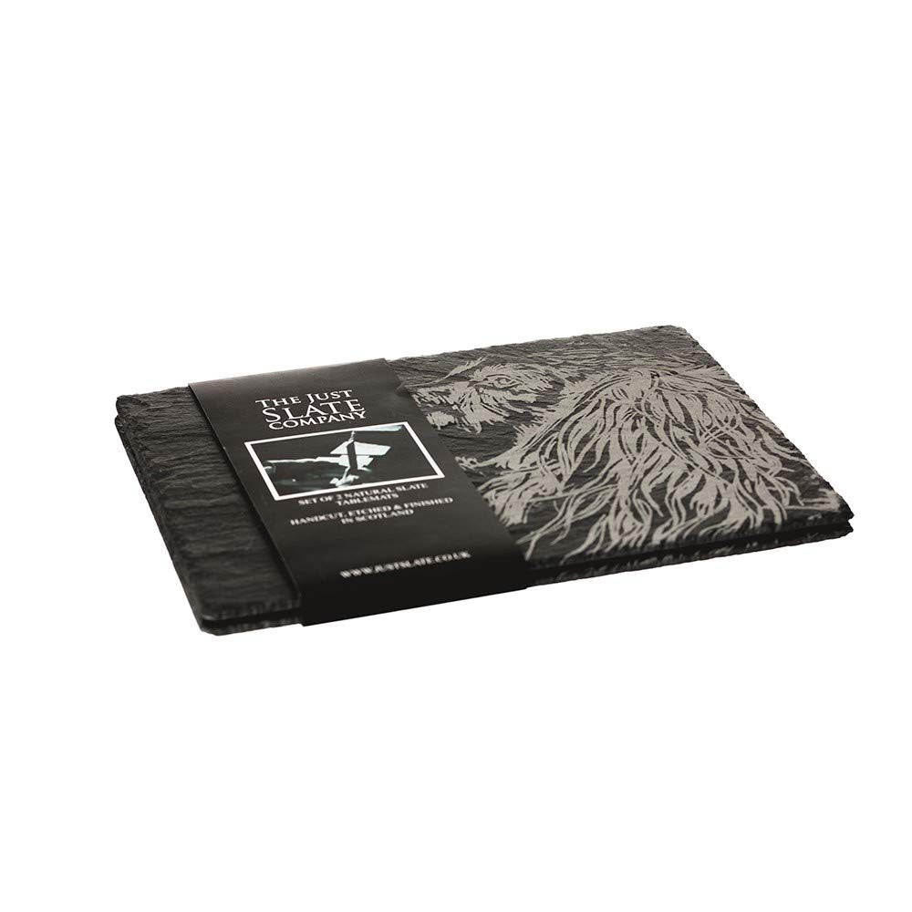 The Just Slate Company Tischsets Spaniel, Schwarz, Grösse One