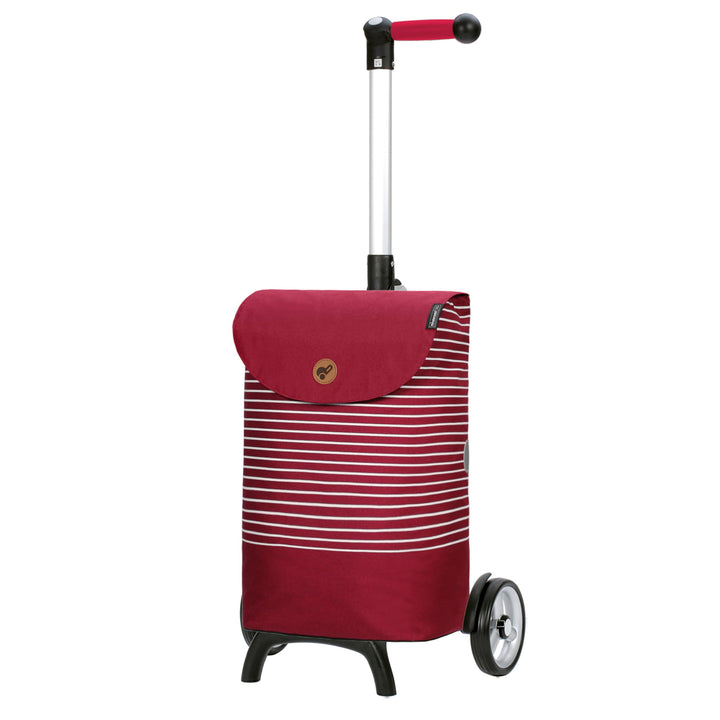 ANDERSEN Einkaufstrolley - Unus Shopper Fun Tilde rot | mit ergonischem 3-Wege-Griff, klappbar, aus
