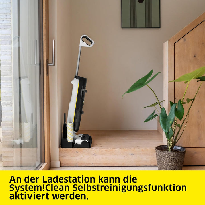 Karcher Saugwischer FCV 4 Natural N, kabelloser Saugwischer mit 4 Reinigungsmodi inkl. Natürlicher B