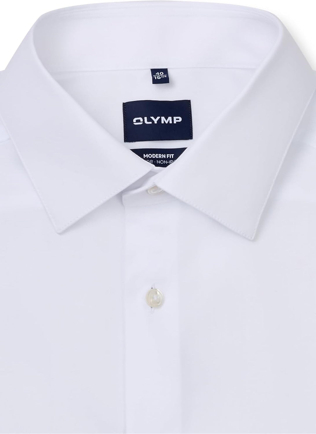 OLYMP Herren Businesshemd Langarm Luxor,Rotationsdruck,modern fit,Global Kent 37 Weiss, 37 Weiss