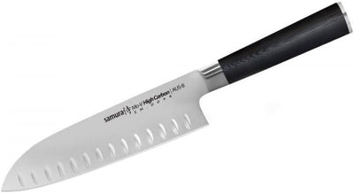 SAMURA MO-V Profi Santokumesser Ultra-scharf, gross, aus japanisch AUS 8 Edelstahl, 18 cm Klinge, mi