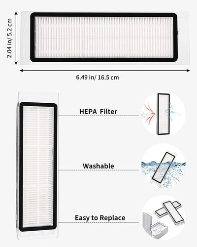 Zubehör Ersatzteile 24 tlg für Xiaomi Roborock S5 max S6 Pure S6 maxV Staubsauger Zubehör-Kit 2 Haup