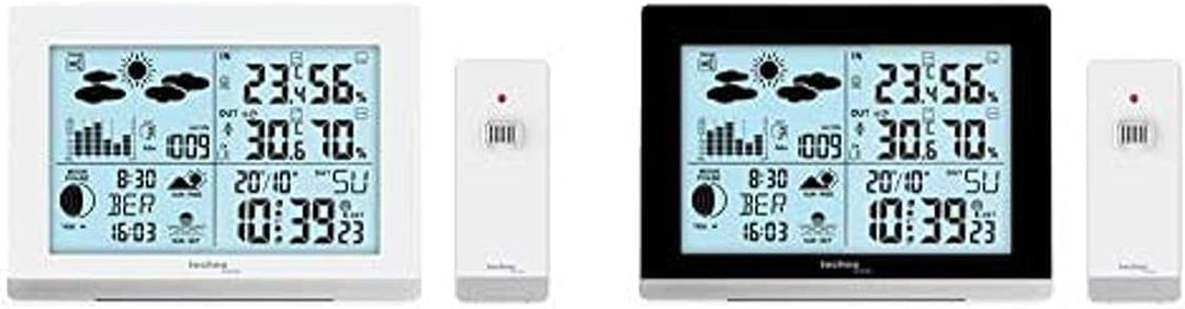 Technoline WS6762weiss Funkwetterstation WS6762 mit Aussensender, weiss + WS6762 Moderne Wetterstati