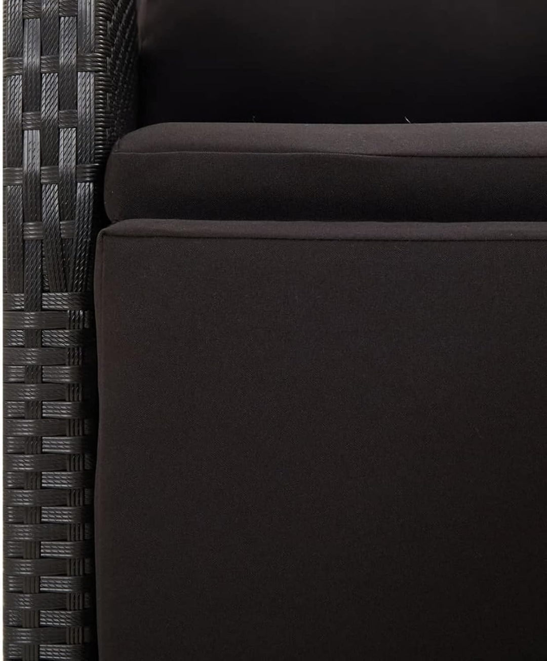 Yolola Rattanmöbel mit 2X Sessel mit Liegefunktion ausgestattet und Beistelltisch, Polyrattan Garten