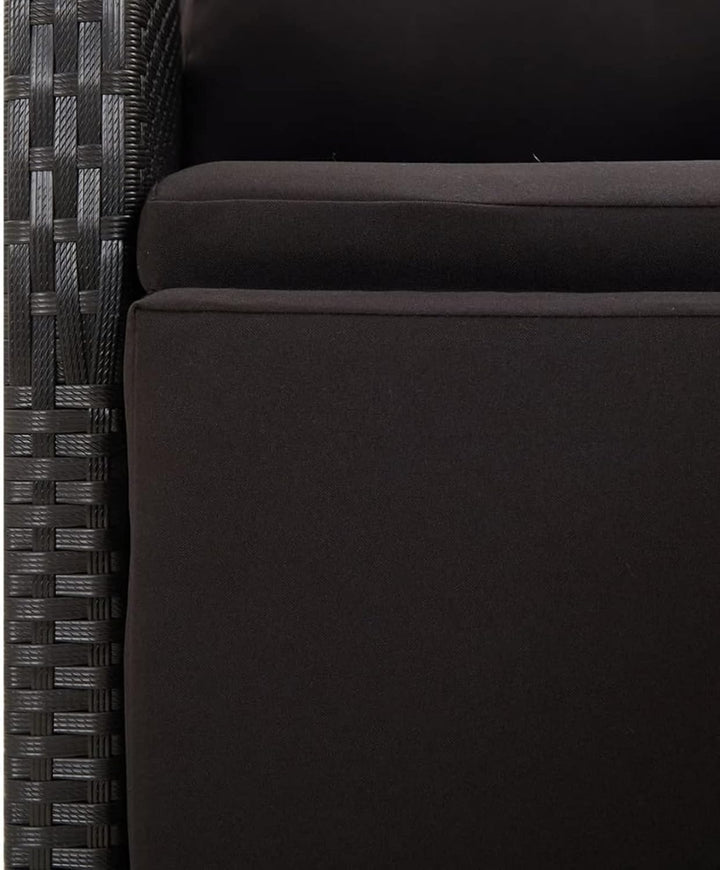 Yolola Rattanmöbel mit 2X Sessel mit Liegefunktion ausgestattet und Beistelltisch, Polyrattan Garten