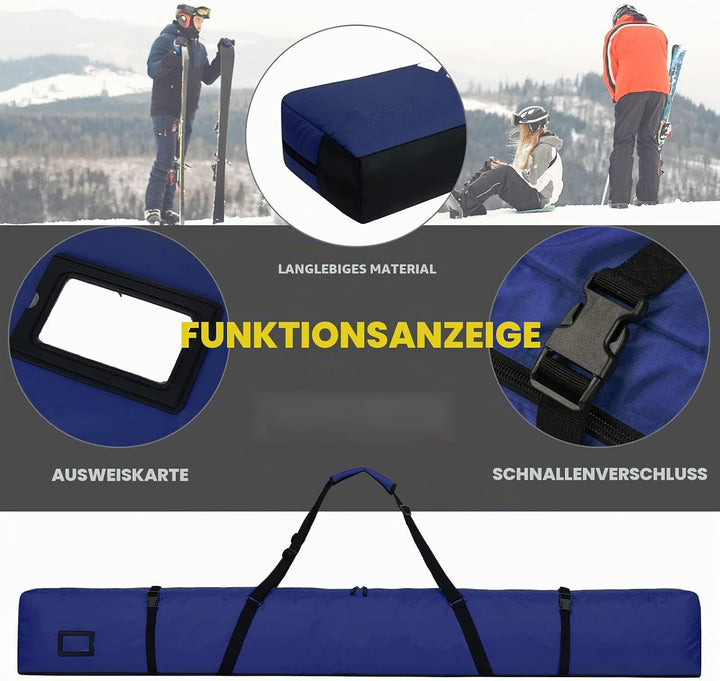 AUMTISC Skitasche Skisack Gepolstert Snowboardtasche Zum Transport Von Skiausrüstungstasche Mit vers