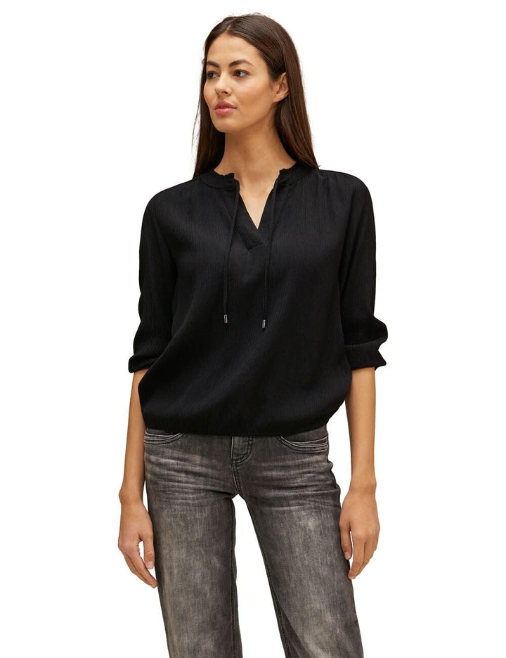 Street One Damen Tunika Bluse 36 Schwarz, 36 Schwarz