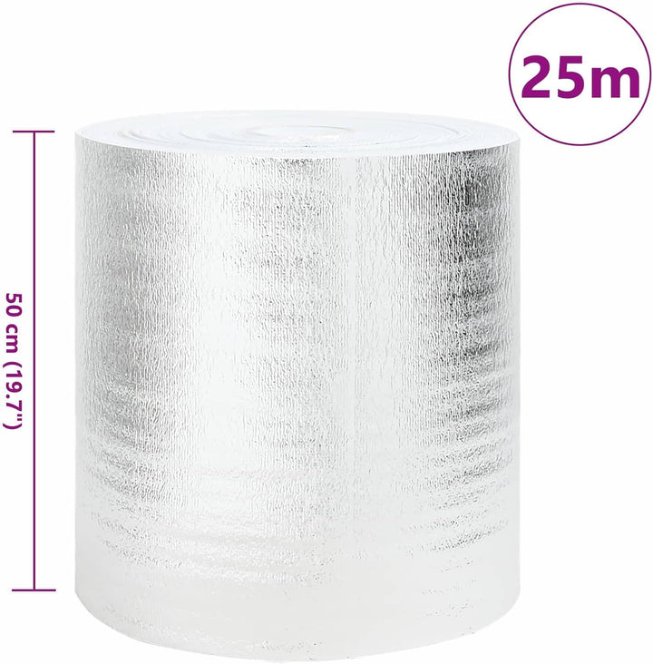vidaXL Heizkörper-Reflektorfolie 2 pcs Silber 25 x 0,5 m Polyethylen, Wohnzimmer, langlebiger reflek