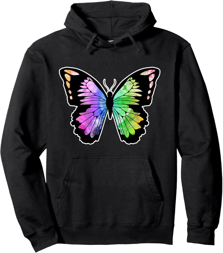 Schmetterling Regenbogen Pullover Hoodie