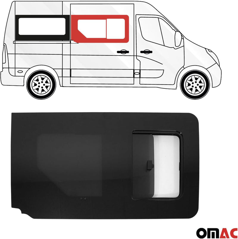 Seitenfenster Schiebefenster kompatibel mit Renault Master 2010-2023 Auto Rechts L1 Master L1 2010-2