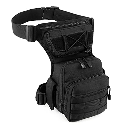 Taktische Beintasche für Damen und Herren, Outdoor, Reisen, Wandern, schwarz,, Schwarz