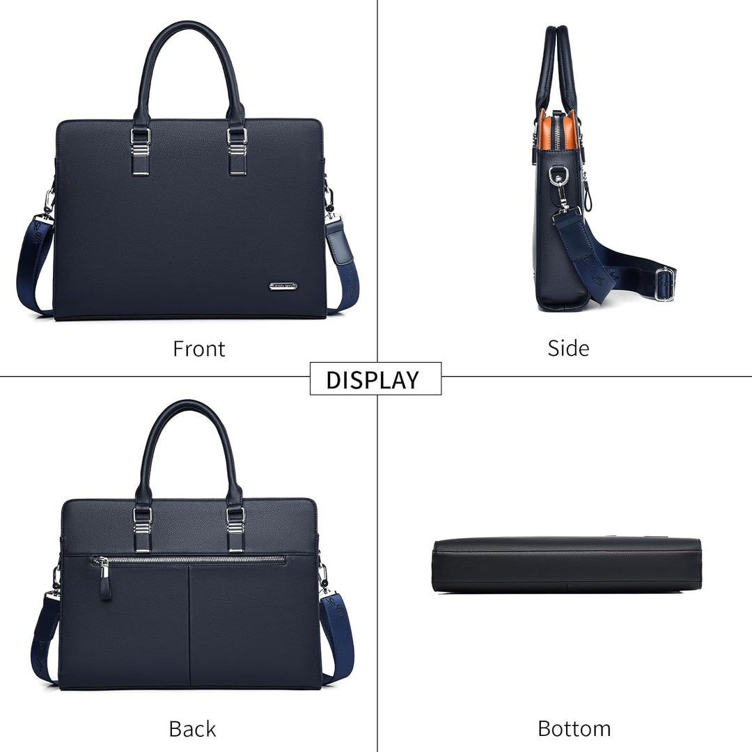 FSD.WG Herren Business Tasche,Wasserdichte Leder Aktentasche,Schulter Laptop Business Tasche für Bus