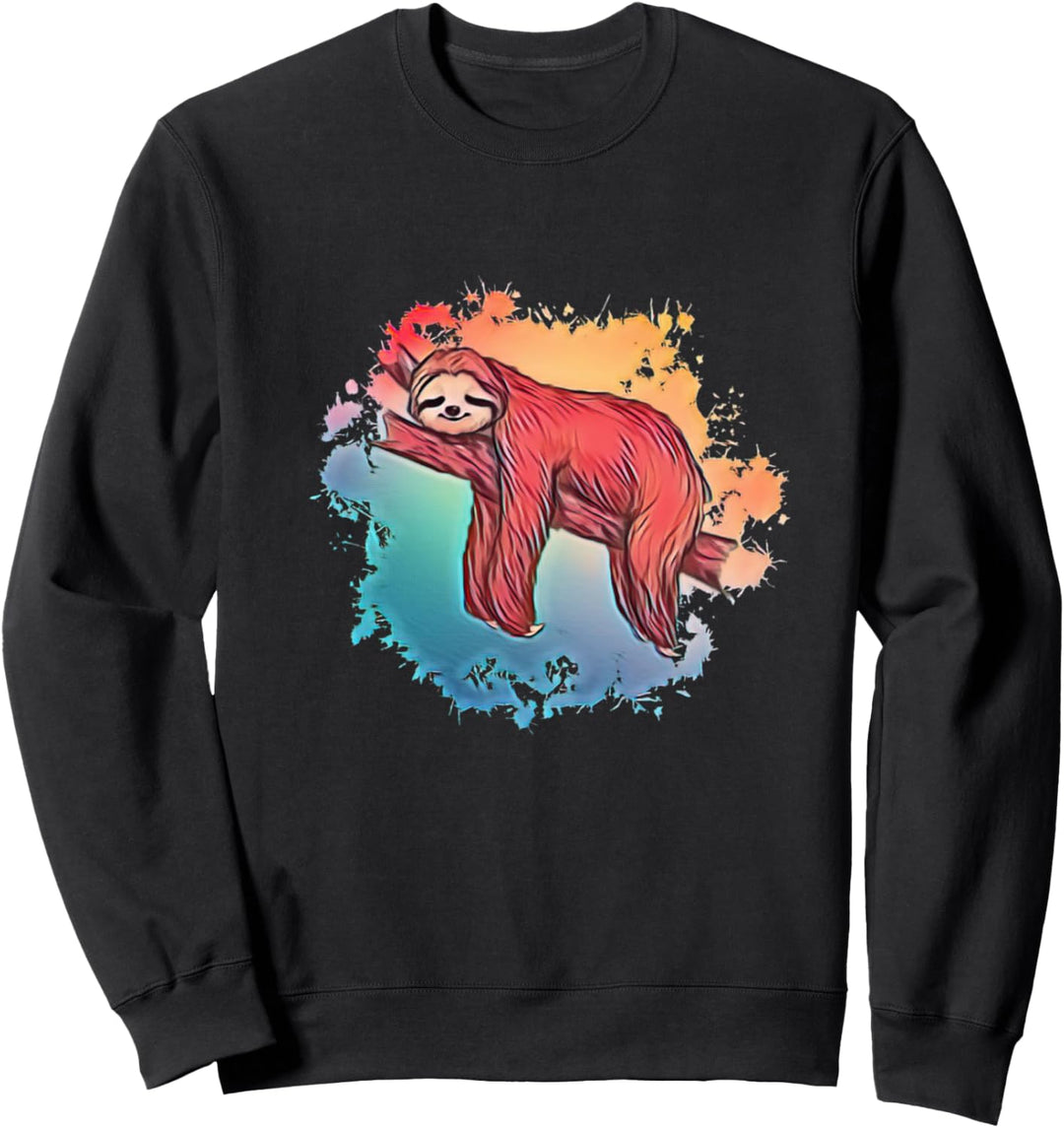 Faultier Motiv coole Trendtiere süsse bunte Faultiere Sweatshirt