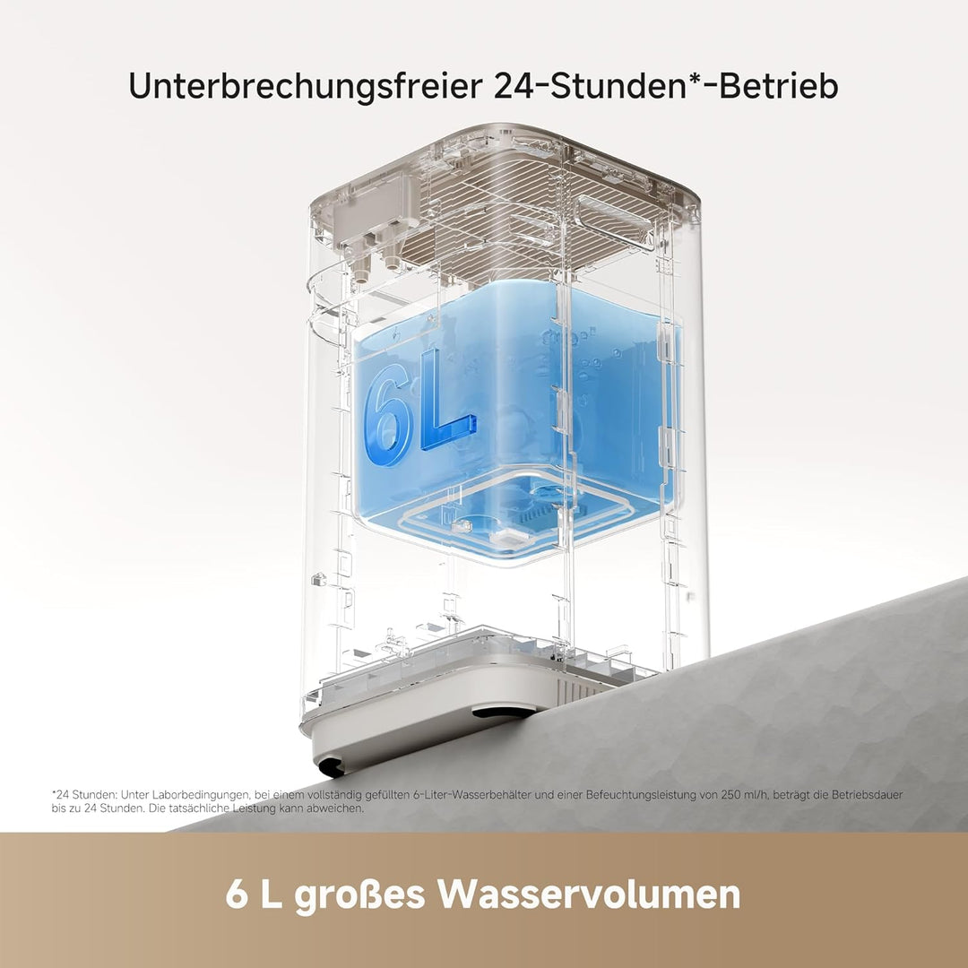 dreame H40 Luftbefeuchter – nebelfreier Verdunstungsluftbefeuchter mit einer Befeuchtungsleistung vo