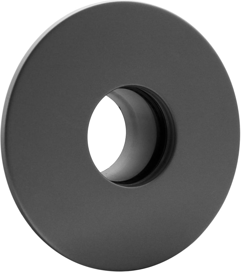 LANZZAS Pelletrohr Erweiterung mit Wand-Rosette von Ø 80 mm auf Ø 150 mm - Farbe: gussgrau | Pelleto