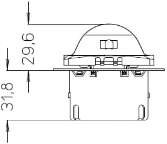 Kopp 805800010 Europa Infra Control 2D 180° UP IP20 Weiss Single, Weiss Single