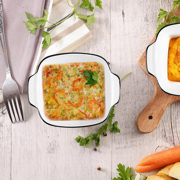 IIRC Kleine Auflaufform Keramikm 4er Set, Mini Auflaufformen Set, Lasagne Auflaufform Klein für Back
