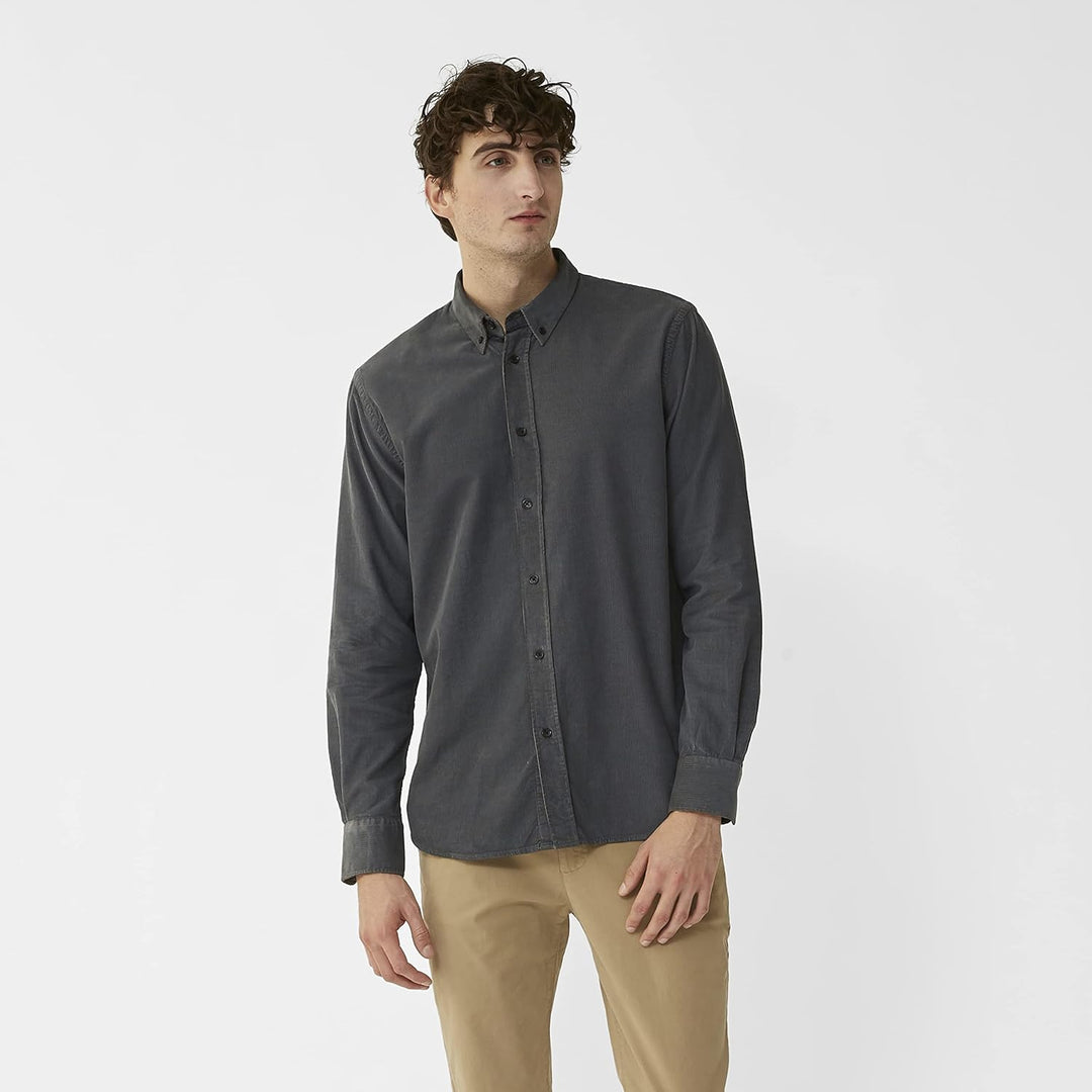 BY GARMENT MAKERS Sustainable; obviously! Unisex GM131303 3176 M Shirt, Gray Pinstripe, M