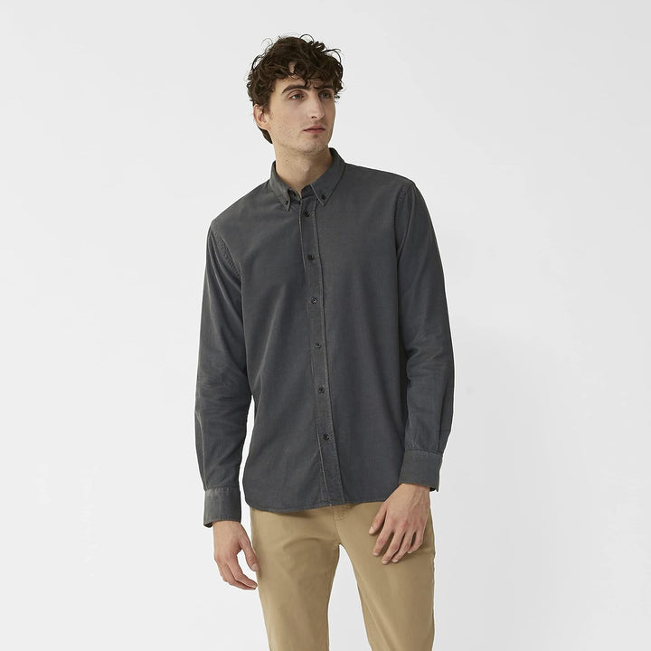 BY GARMENT MAKERS Sustainable; obviously! Unisex GM131303 3176 M Shirt, Gray Pinstripe, M