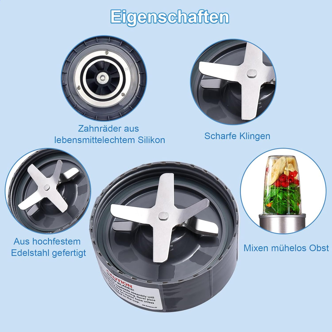 Ersatz Entsafter Klingen Ausgestattet mit einem Silikon-O-Ring,Fpassend Für Original Nutribullet 600