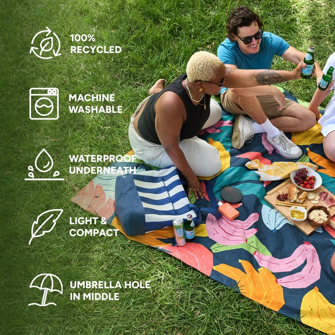Dock &amp; Bay Picknickdecke - Schnell trocknend und wasserfest - 100% recycelte Materialien - Large (66