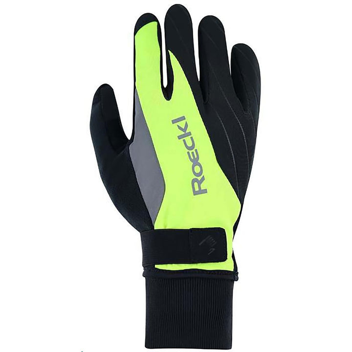 Roeckl Ravensburg 2 Winter Fahrrad Handschuhe lang Fluo gelb/schwarz 2024, S