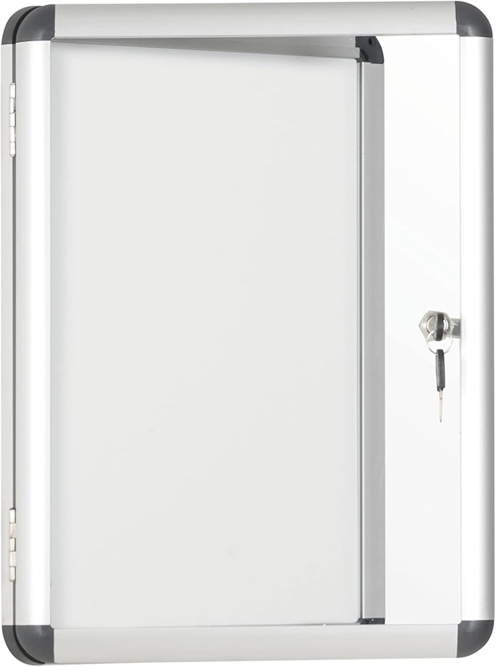 Bi-Office Schaukasten Vitrine "Enclore", Whiteboard, Mangetische Innenfläche, geeignet für 2 x DIN A