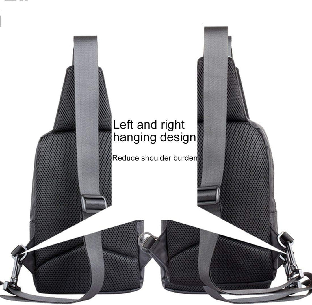 Backpack Waist Shoulder Bag Nylon for Sony Xperia XZ1-Compact - Black