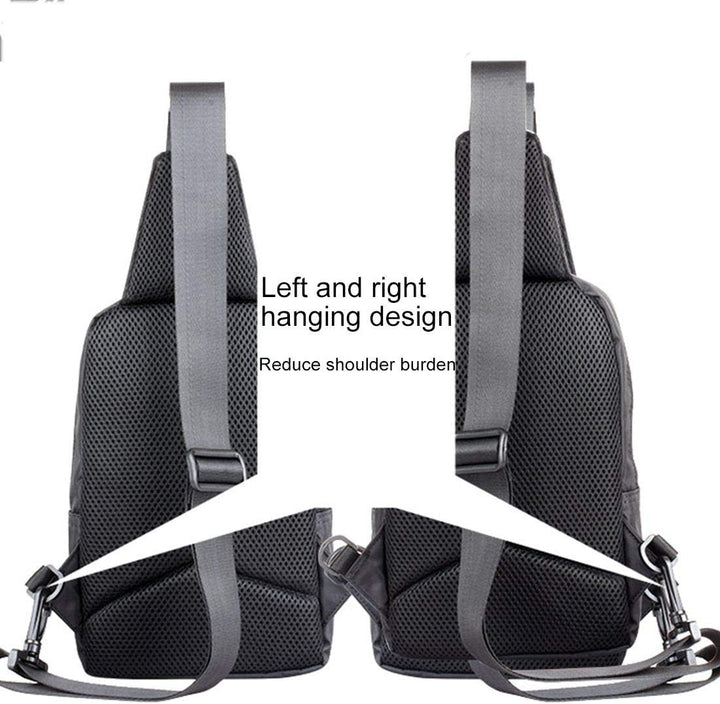 Backpack Waist Shoulder Bag Nylon for Sony Xperia XZ1-Compact - Black