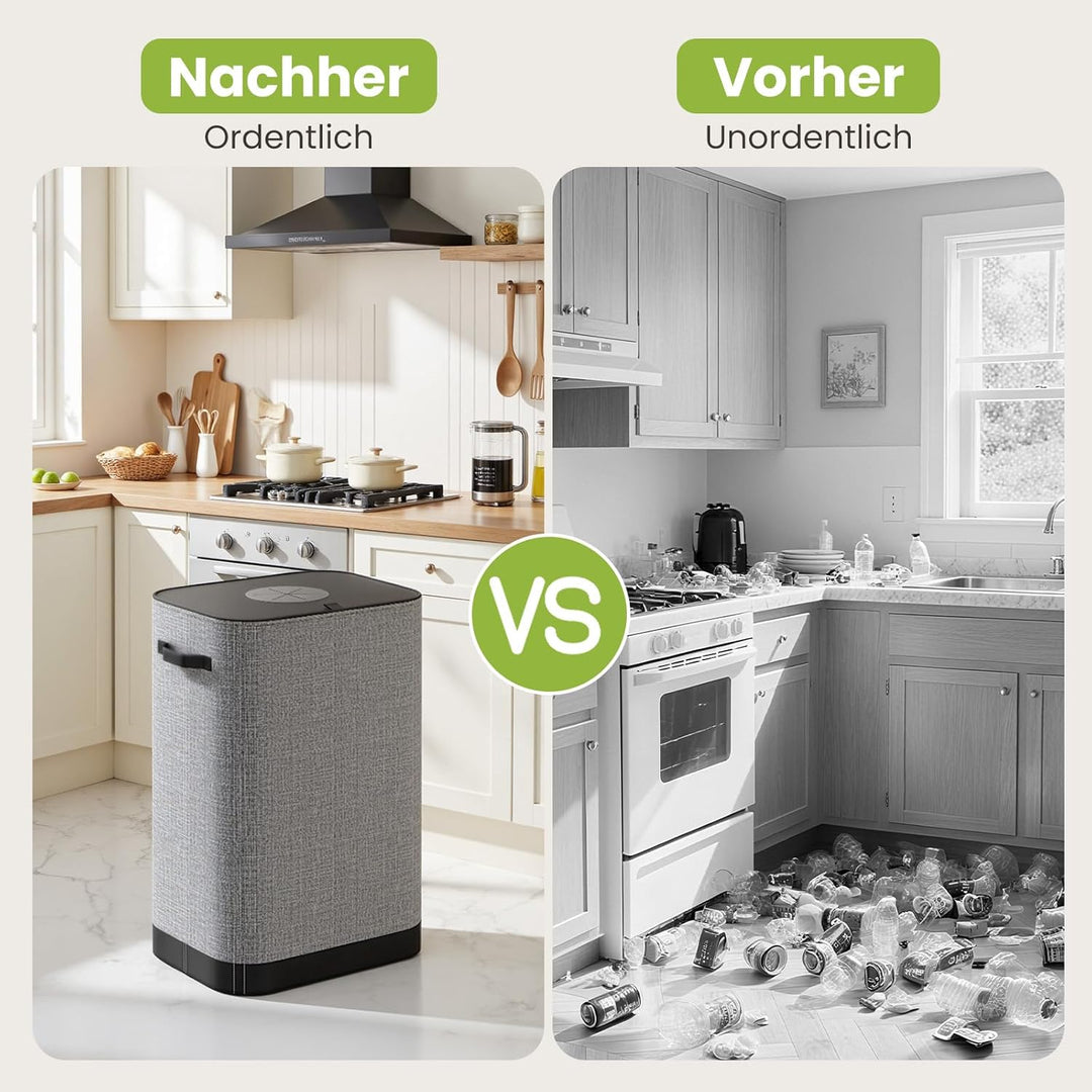 110L Gross Pfandflaschen Sammelbehälter mit Deckel, Flaschensammler Leergut,Recycling -Behälter Leer