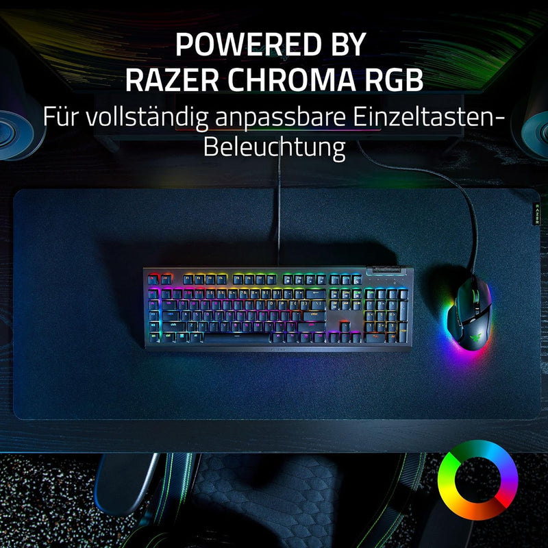 Razer BlackWidow V4 X (Green Switch) - Mechanische Gaming-Tastatur mit Razer Chroma RGB (Mechanische