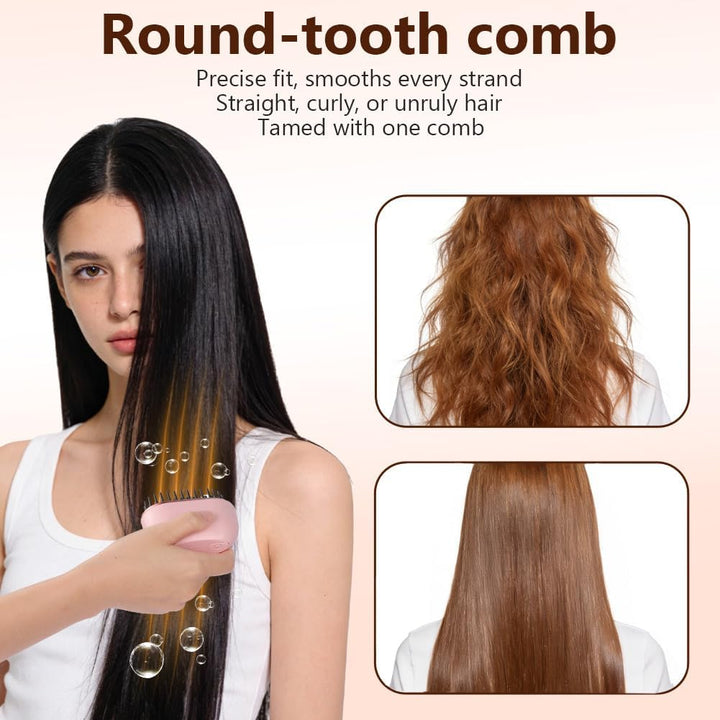 LOPHE Mini Hair Straightener Brush, Tragbare Taschen-Glättbürste 3-stufige Temperaturregelung, Haarg