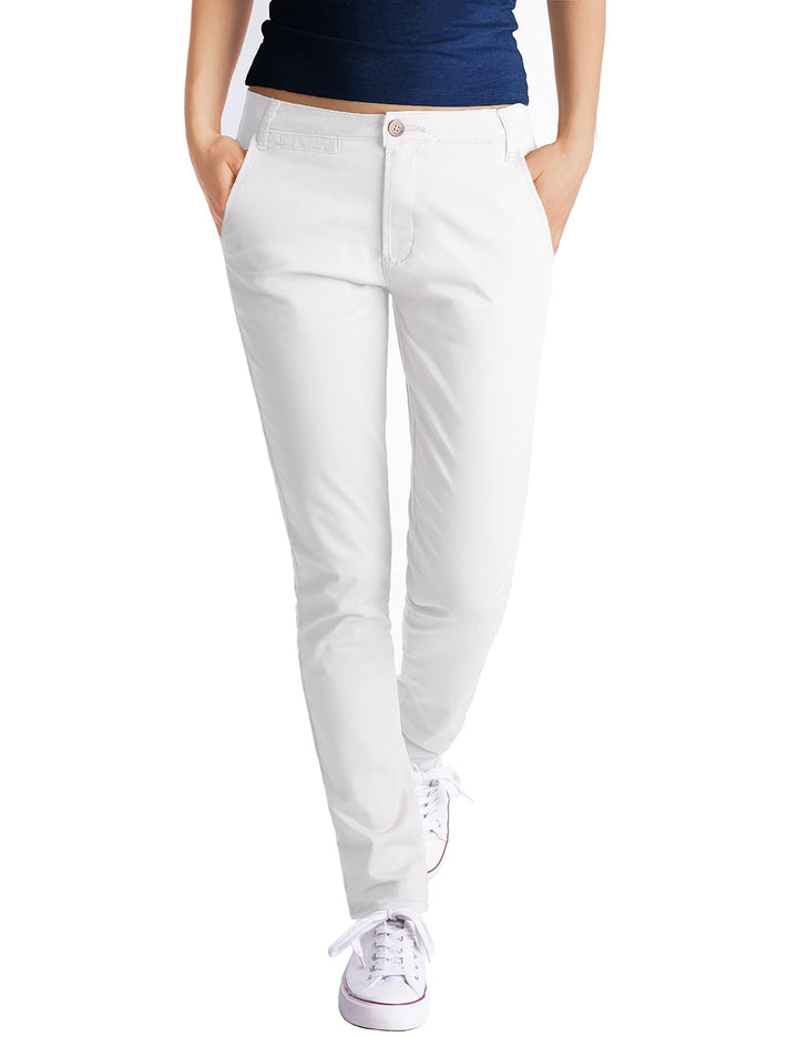 Fraternel Chino Damenhose Stoffhose normal Waist XS Weiss, XS Weiss