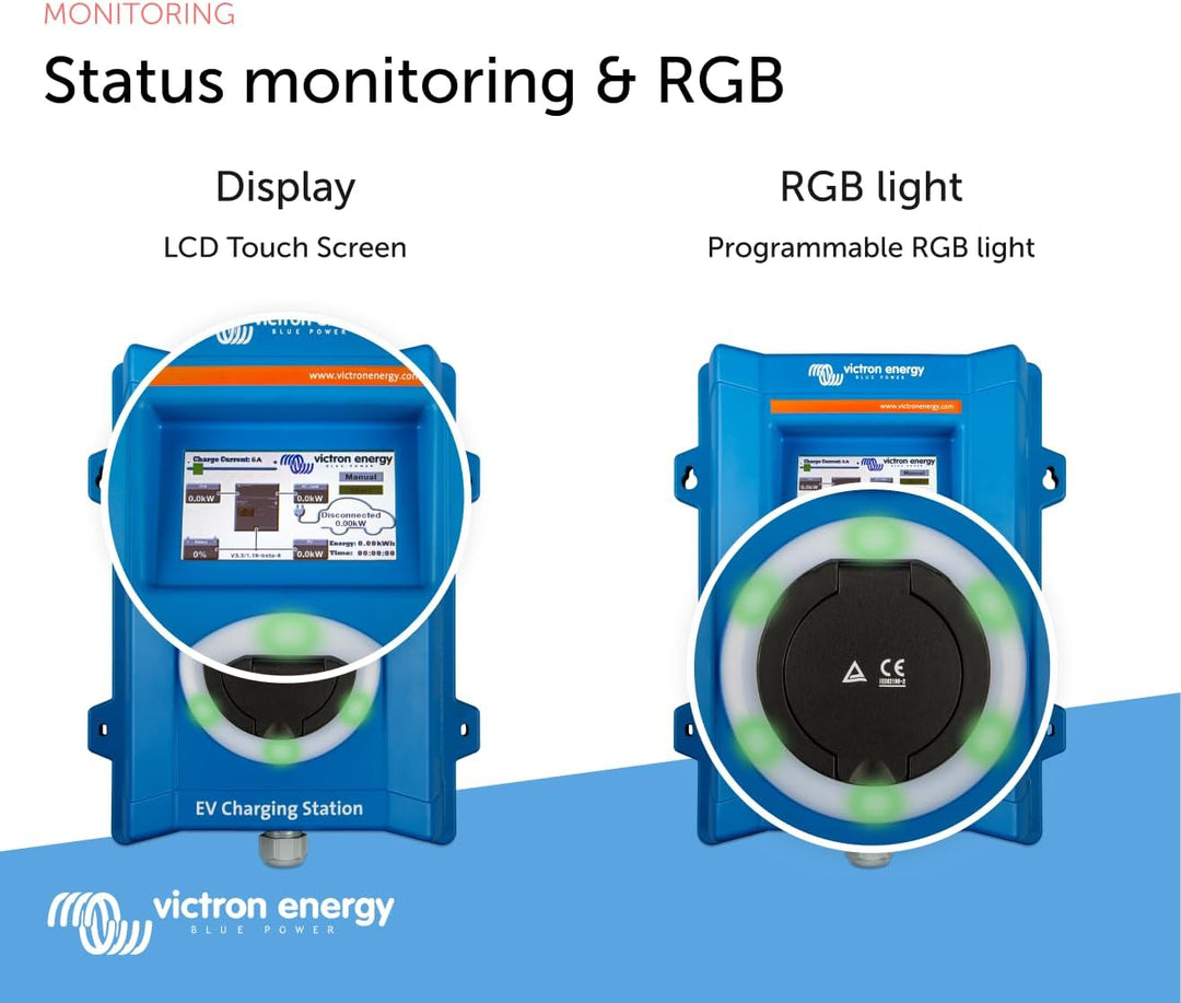 Victron Energy EV-Ladestation, 170-265 VAC 22 kW, Ladegerät für Elektrofahrzeuge, Wi-Fi- und Bluetoo