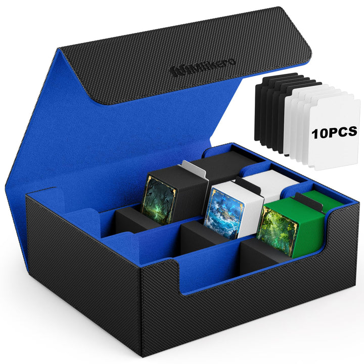 Mlikero Sammelkarten-Aufbewahrungsbox für 1800+ Karten, Magnetische Karten Deck-Box passend für MTG