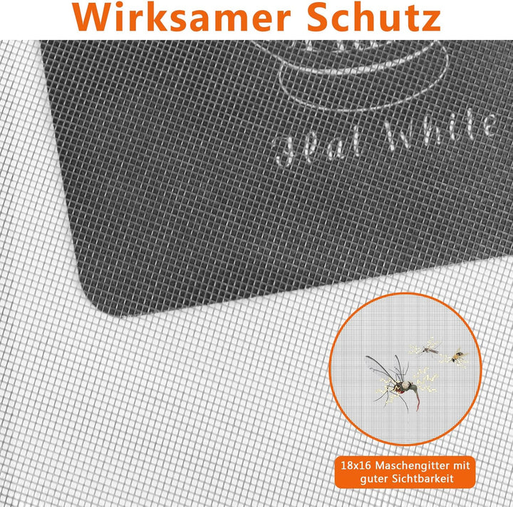 WochiTV Fliegengitter Tür Magnet 140 x 212cm Doppeltür Fliegengitter Tür Mit Magnetverschluss Ohne B